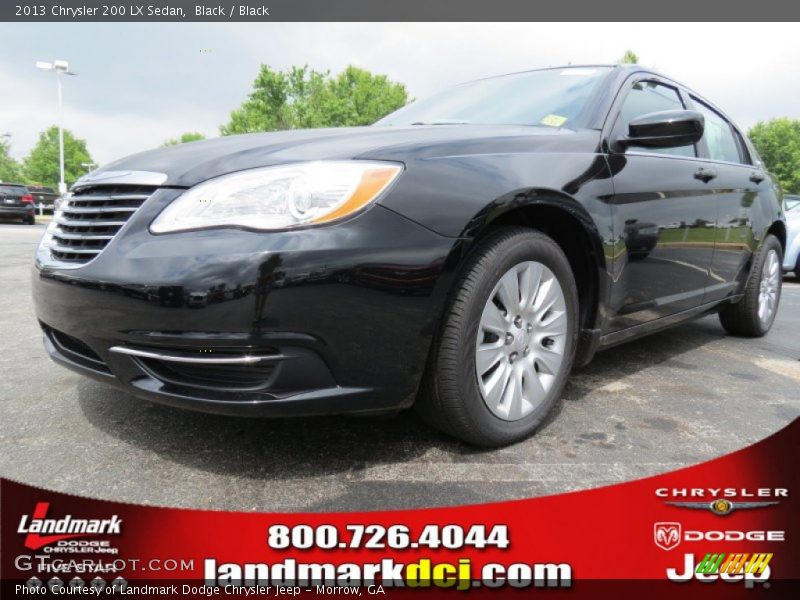 Black / Black 2013 Chrysler 200 LX Sedan