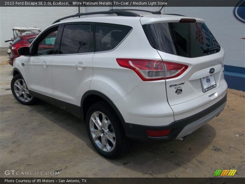 White Platinum Metallic Tri-Coat / Medium Light Stone 2013 Ford Escape SE 2.0L EcoBoost