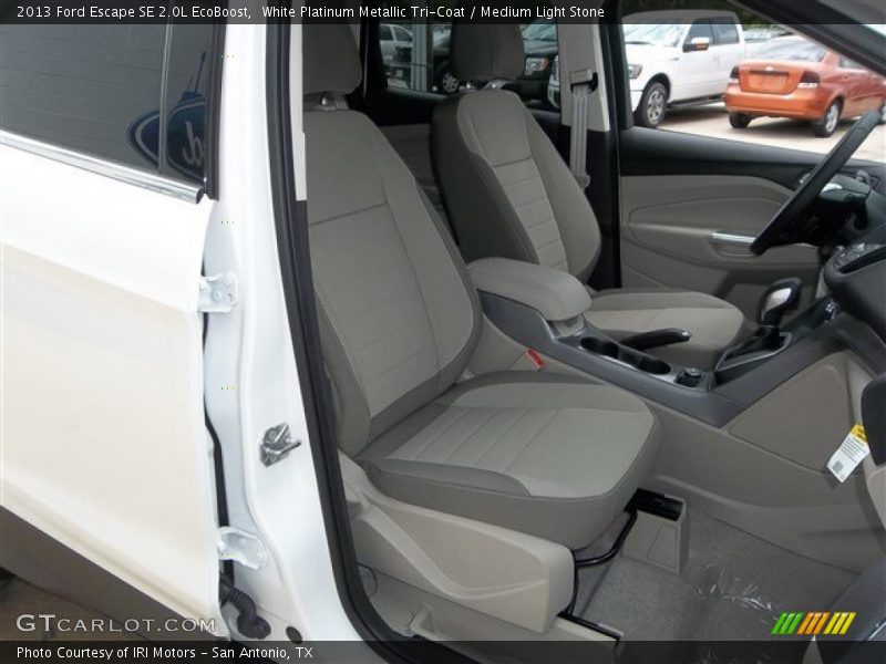 White Platinum Metallic Tri-Coat / Medium Light Stone 2013 Ford Escape SE 2.0L EcoBoost
