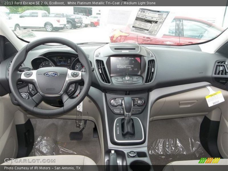 White Platinum Metallic Tri-Coat / Medium Light Stone 2013 Ford Escape SE 2.0L EcoBoost