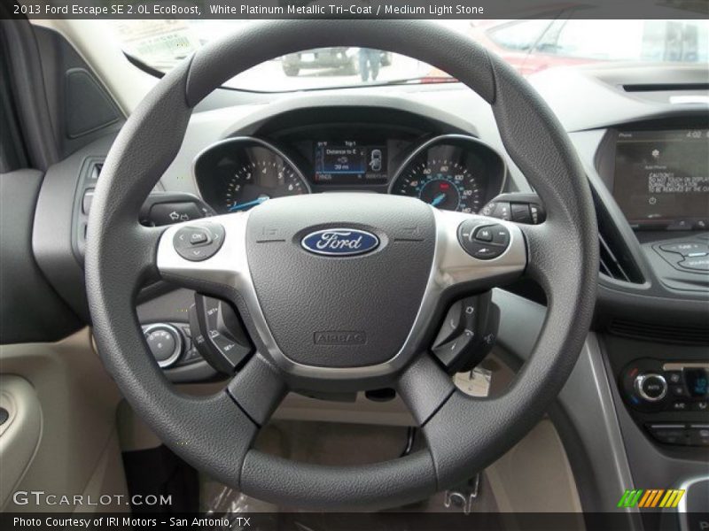 White Platinum Metallic Tri-Coat / Medium Light Stone 2013 Ford Escape SE 2.0L EcoBoost