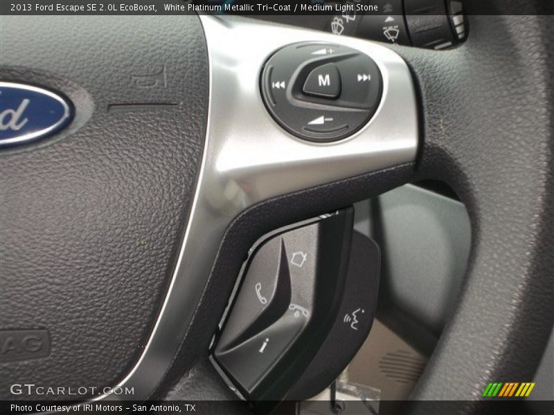 White Platinum Metallic Tri-Coat / Medium Light Stone 2013 Ford Escape SE 2.0L EcoBoost