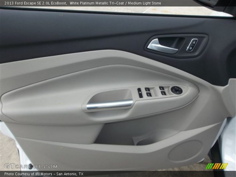White Platinum Metallic Tri-Coat / Medium Light Stone 2013 Ford Escape SE 2.0L EcoBoost