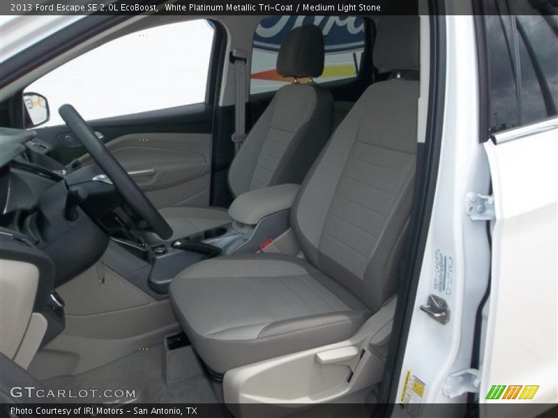 White Platinum Metallic Tri-Coat / Medium Light Stone 2013 Ford Escape SE 2.0L EcoBoost