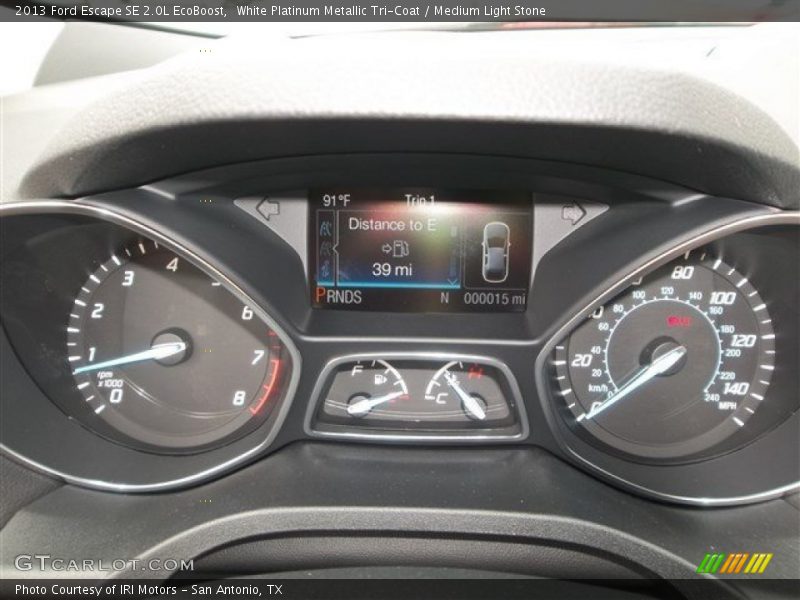 White Platinum Metallic Tri-Coat / Medium Light Stone 2013 Ford Escape SE 2.0L EcoBoost