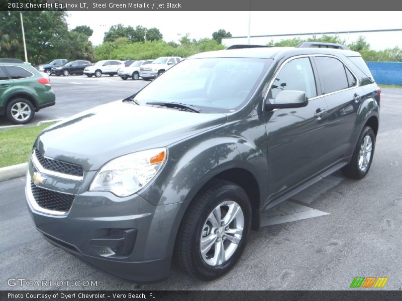 Steel Green Metallic / Jet Black 2013 Chevrolet Equinox LT