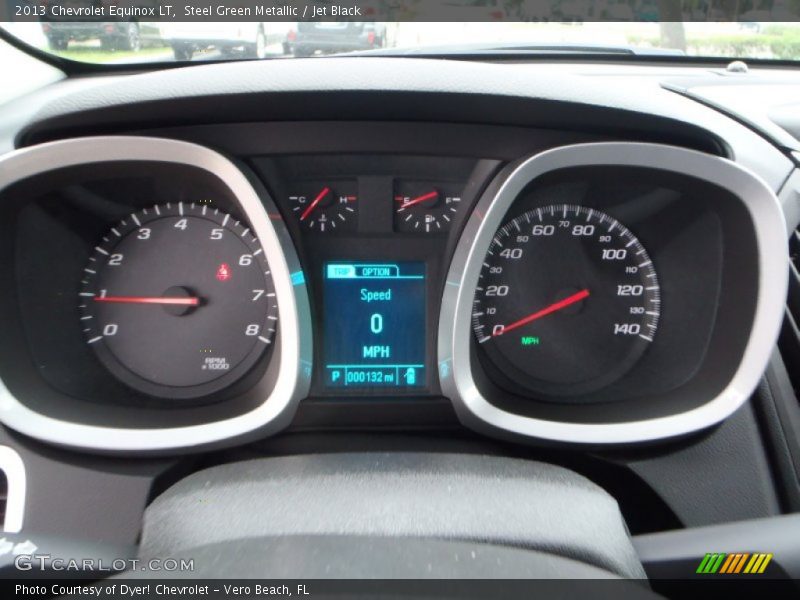 Steel Green Metallic / Jet Black 2013 Chevrolet Equinox LT