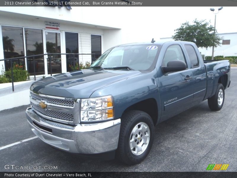 Blue Granite Metallic / Ebony 2013 Chevrolet Silverado 1500 LT Extended Cab
