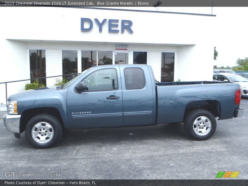 Blue Granite Metallic / Ebony 2013 Chevrolet Silverado 1500 LT Extended Cab