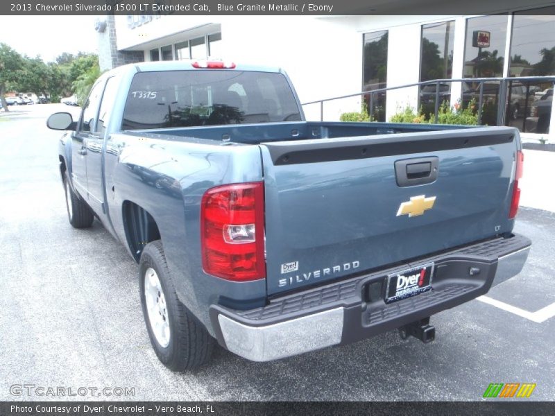 Blue Granite Metallic / Ebony 2013 Chevrolet Silverado 1500 LT Extended Cab