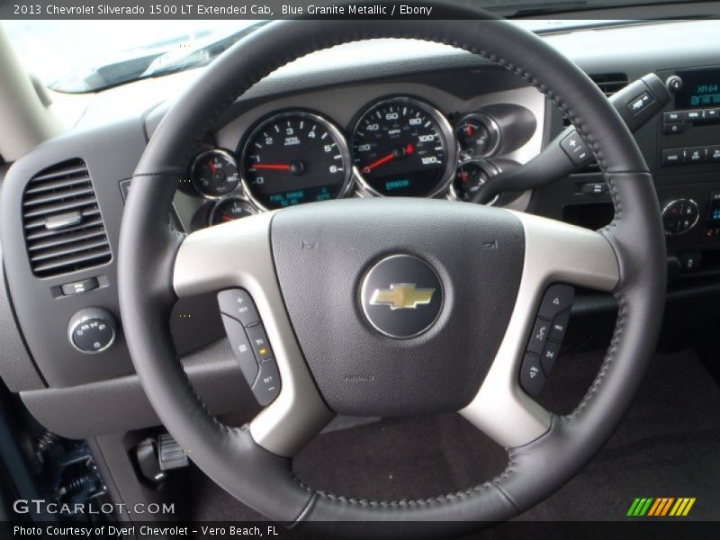 Blue Granite Metallic / Ebony 2013 Chevrolet Silverado 1500 LT Extended Cab
