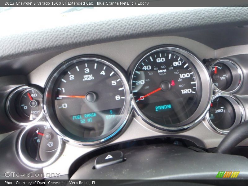 Blue Granite Metallic / Ebony 2013 Chevrolet Silverado 1500 LT Extended Cab