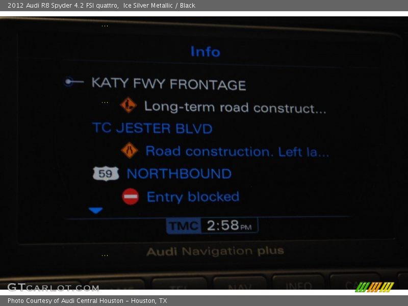 Ice Silver Metallic / Black 2012 Audi R8 Spyder 4.2 FSI quattro
