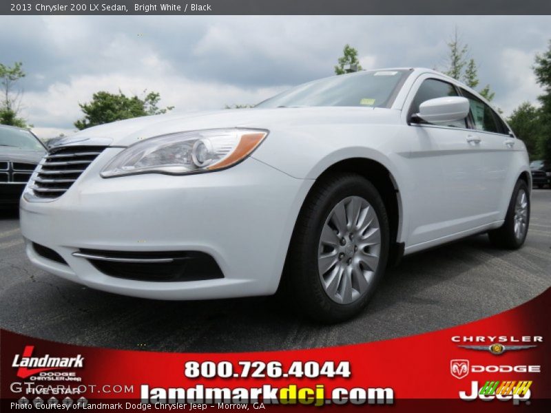 Bright White / Black 2013 Chrysler 200 LX Sedan