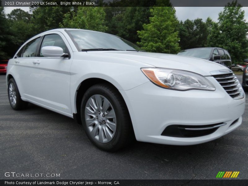 Bright White / Black 2013 Chrysler 200 LX Sedan