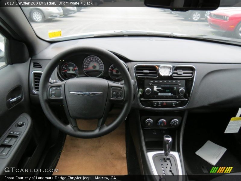Bright White / Black 2013 Chrysler 200 LX Sedan