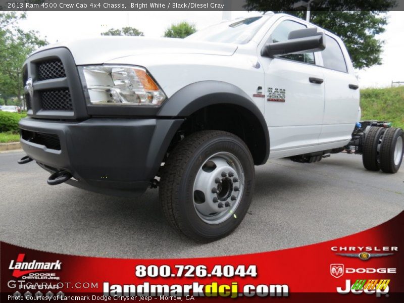 Bright White / Black/Diesel Gray 2013 Ram 4500 Crew Cab 4x4 Chassis