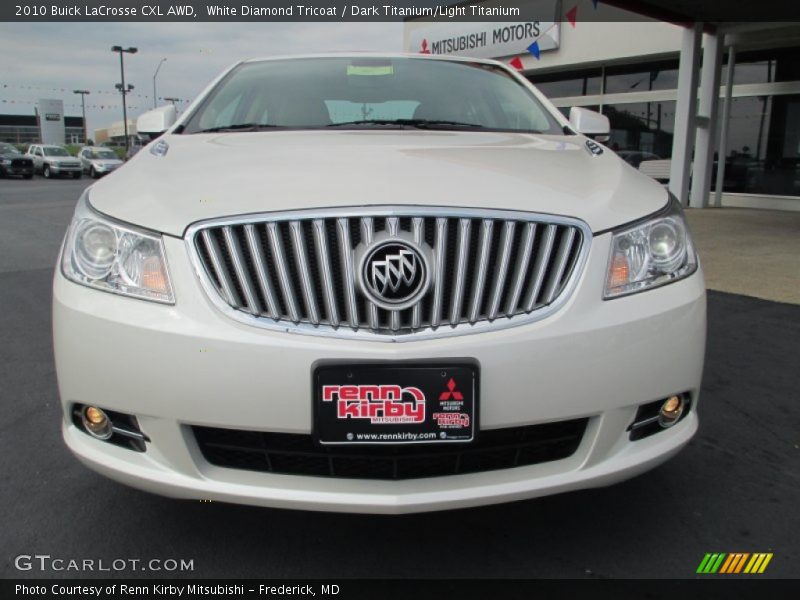 White Diamond Tricoat / Dark Titanium/Light Titanium 2010 Buick LaCrosse CXL AWD