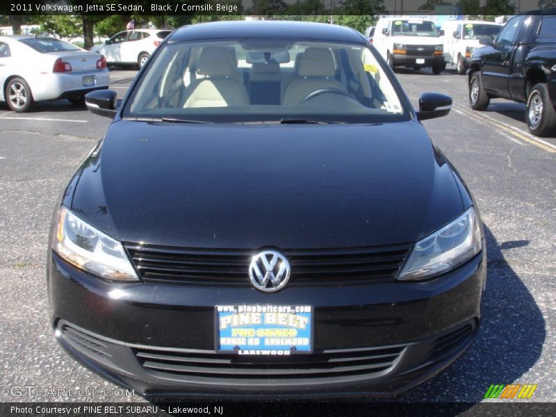 Black / Cornsilk Beige 2011 Volkswagen Jetta SE Sedan