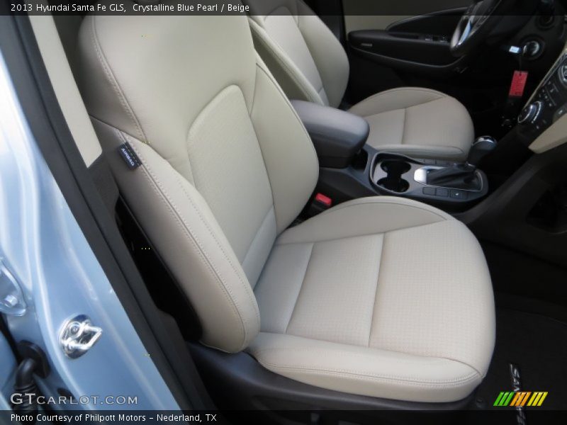 Crystalline Blue Pearl / Beige 2013 Hyundai Santa Fe GLS