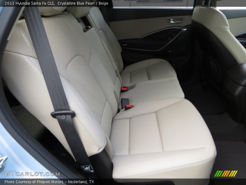 Crystalline Blue Pearl / Beige 2013 Hyundai Santa Fe GLS