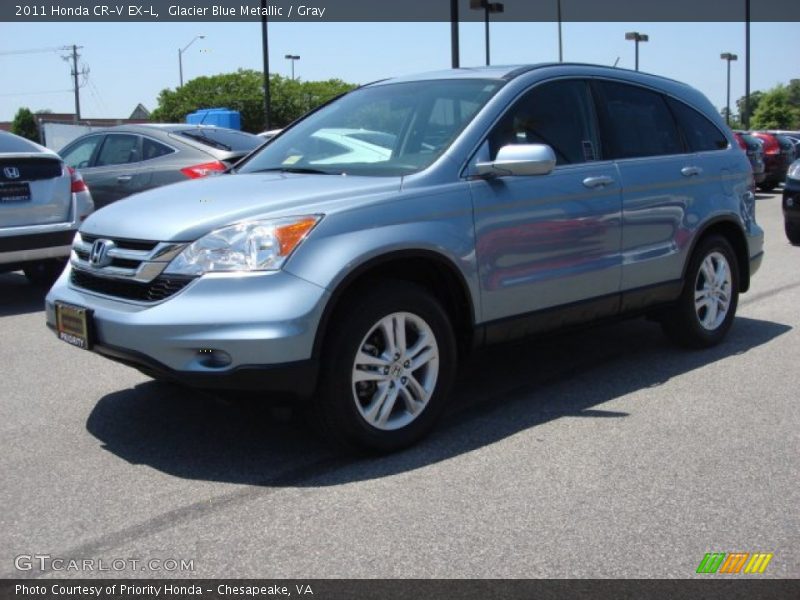 Glacier Blue Metallic / Gray 2011 Honda CR-V EX-L