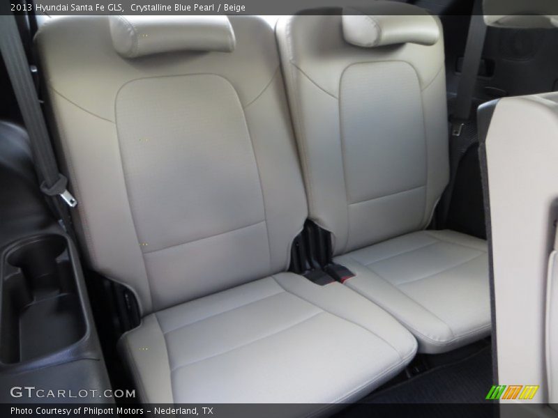 Crystalline Blue Pearl / Beige 2013 Hyundai Santa Fe GLS