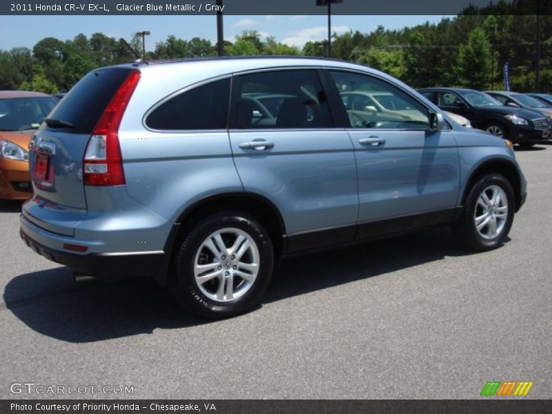 Glacier Blue Metallic / Gray 2011 Honda CR-V EX-L