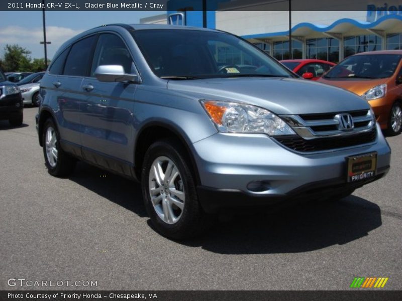 Glacier Blue Metallic / Gray 2011 Honda CR-V EX-L