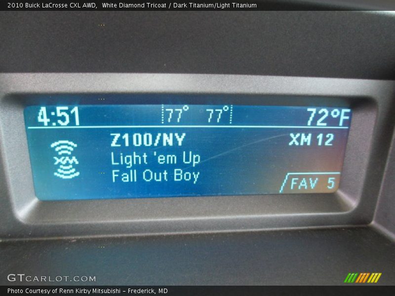 White Diamond Tricoat / Dark Titanium/Light Titanium 2010 Buick LaCrosse CXL AWD