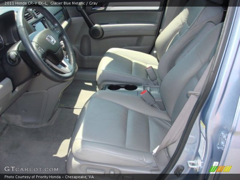 Glacier Blue Metallic / Gray 2011 Honda CR-V EX-L
