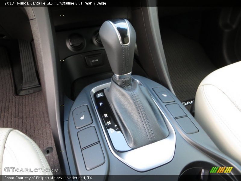 Crystalline Blue Pearl / Beige 2013 Hyundai Santa Fe GLS