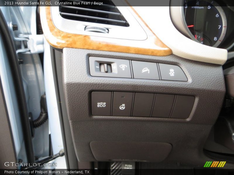 Crystalline Blue Pearl / Beige 2013 Hyundai Santa Fe GLS