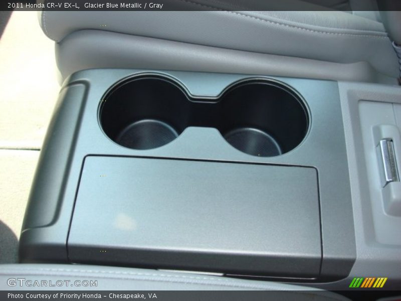 Glacier Blue Metallic / Gray 2011 Honda CR-V EX-L