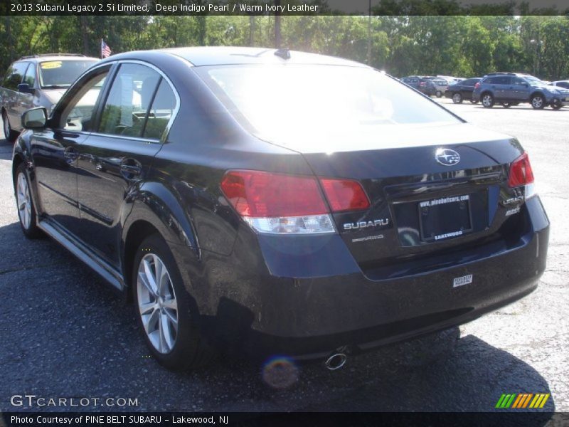 Deep Indigo Pearl / Warm Ivory Leather 2013 Subaru Legacy 2.5i Limited