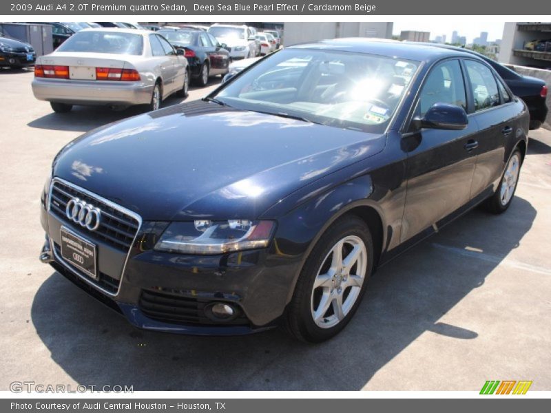 Deep Sea Blue Pearl Effect / Cardamom Beige 2009 Audi A4 2.0T Premium quattro Sedan