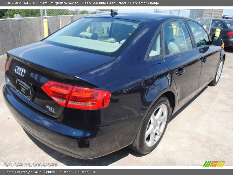Deep Sea Blue Pearl Effect / Cardamom Beige 2009 Audi A4 2.0T Premium quattro Sedan
