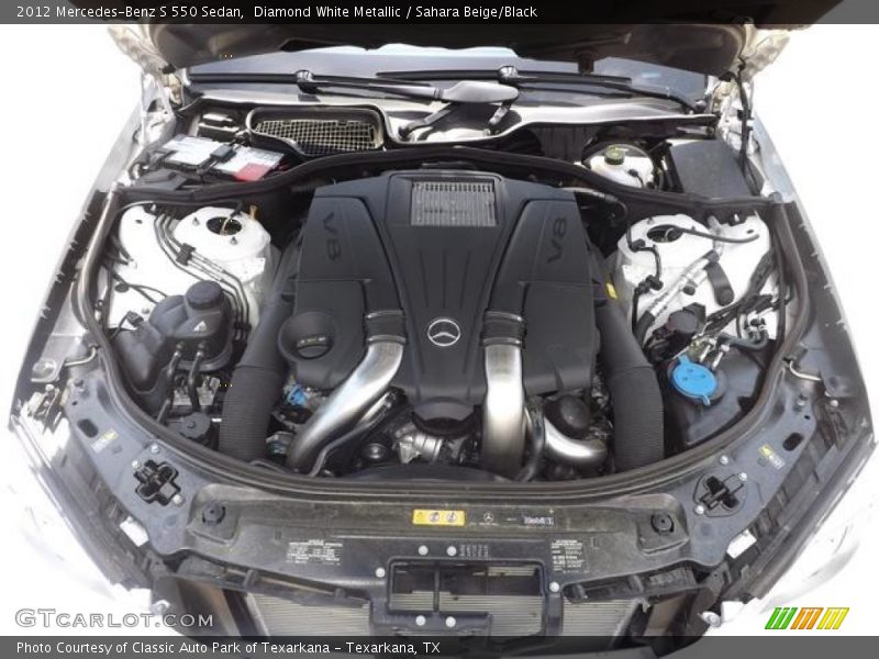 Diamond White Metallic / Sahara Beige/Black 2012 Mercedes-Benz S 550 Sedan