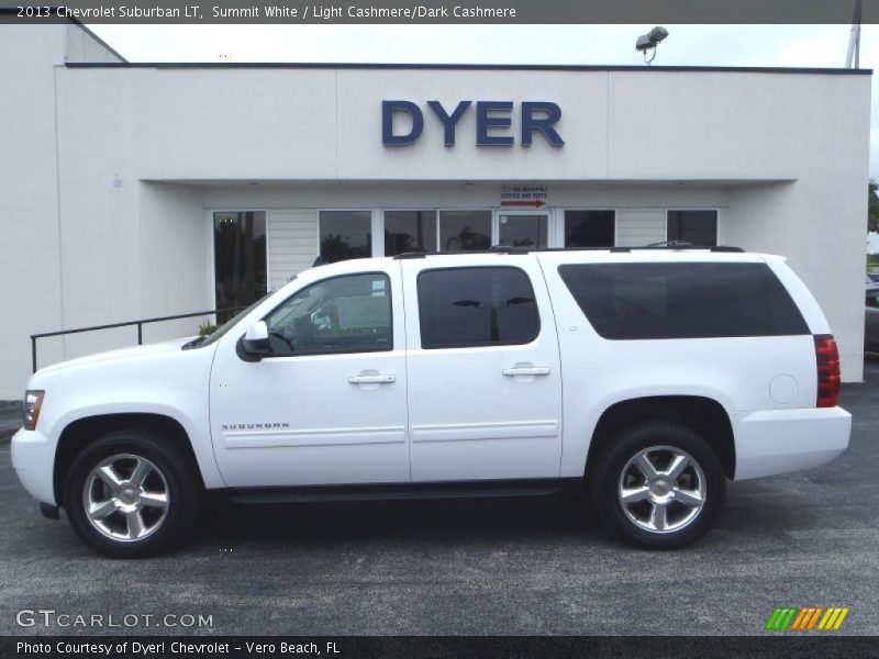 Summit White / Light Cashmere/Dark Cashmere 2013 Chevrolet Suburban LT