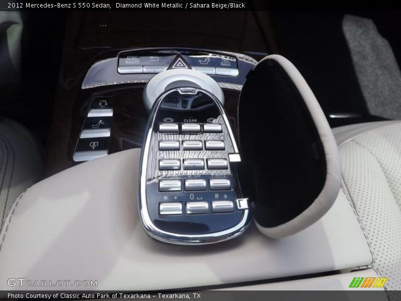 Diamond White Metallic / Sahara Beige/Black 2012 Mercedes-Benz S 550 Sedan