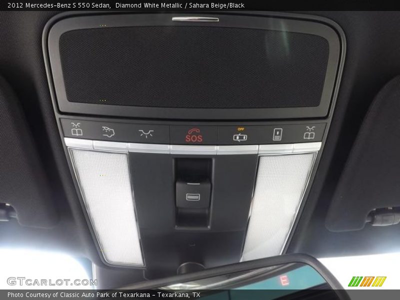 Diamond White Metallic / Sahara Beige/Black 2012 Mercedes-Benz S 550 Sedan