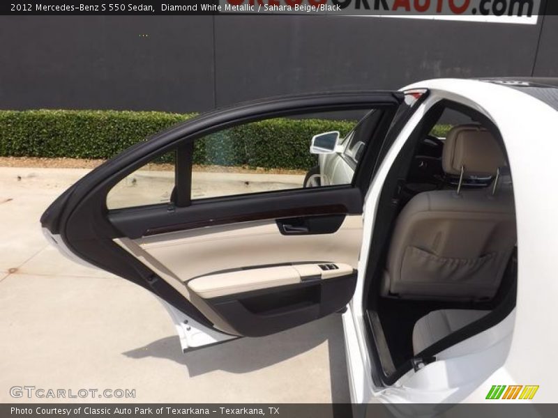 Diamond White Metallic / Sahara Beige/Black 2012 Mercedes-Benz S 550 Sedan