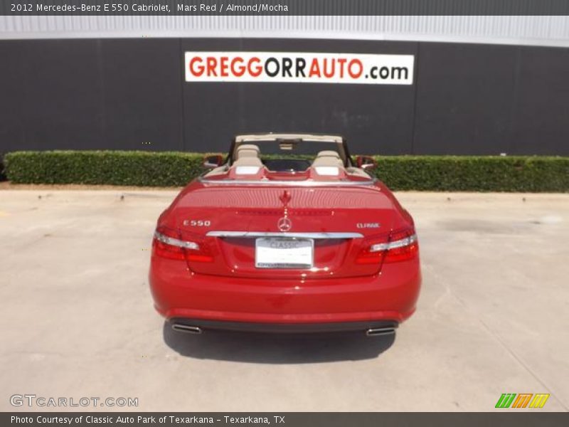 Mars Red / Almond/Mocha 2012 Mercedes-Benz E 550 Cabriolet