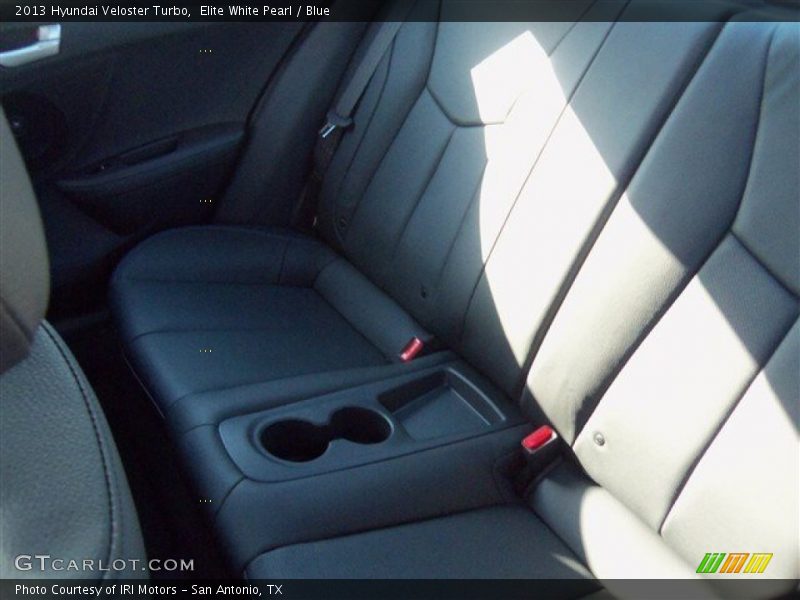 Elite White Pearl / Blue 2013 Hyundai Veloster Turbo