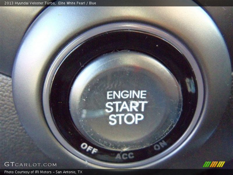 Elite White Pearl / Blue 2013 Hyundai Veloster Turbo