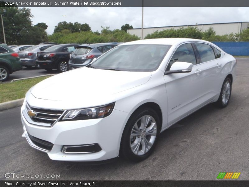 Summit White / Jet Black/Brownstone 2014 Chevrolet Impala LT