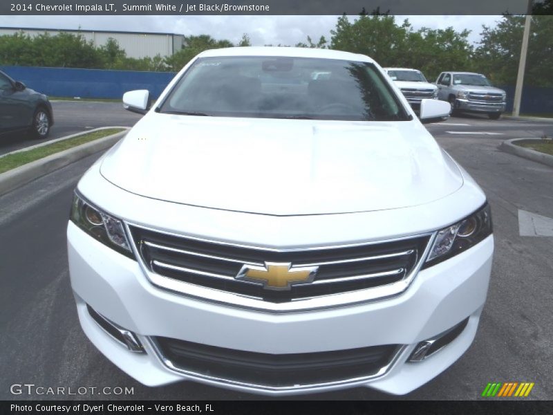 Summit White / Jet Black/Brownstone 2014 Chevrolet Impala LT