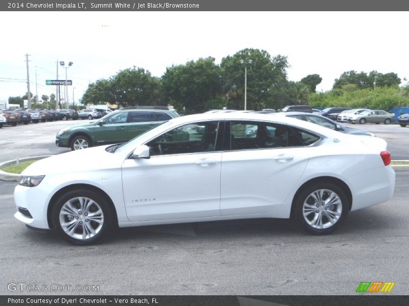Summit White / Jet Black/Brownstone 2014 Chevrolet Impala LT