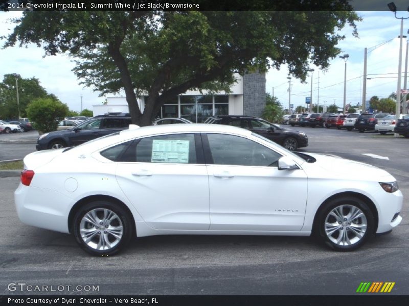 Summit White / Jet Black/Brownstone 2014 Chevrolet Impala LT