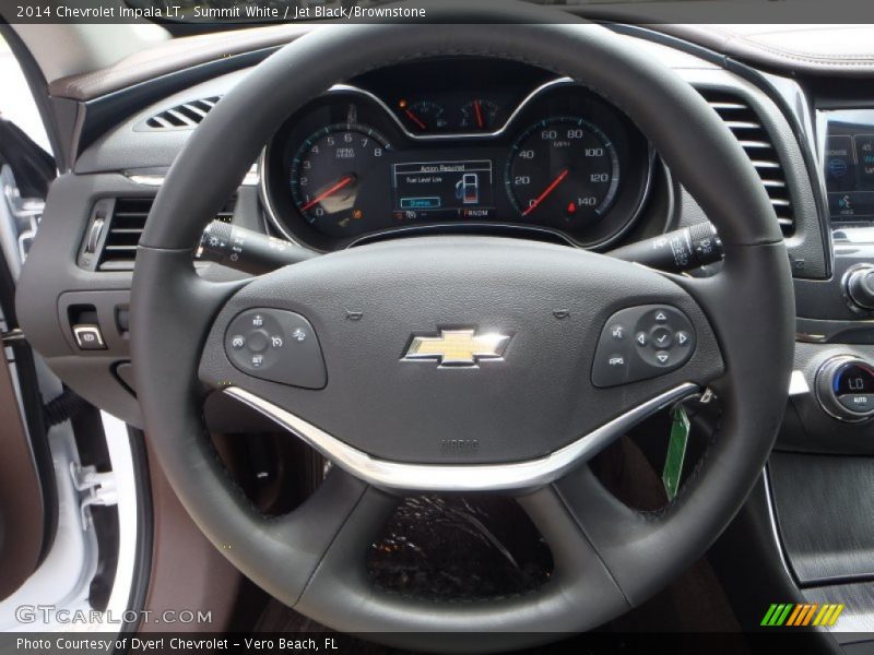 Summit White / Jet Black/Brownstone 2014 Chevrolet Impala LT